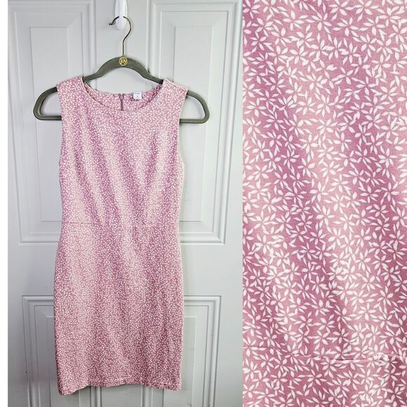 Old Navy Size XS Pink Floral Sleeveless Ponte-Knit Sheath Dress Girlie Feminine - Picture 1 of 11